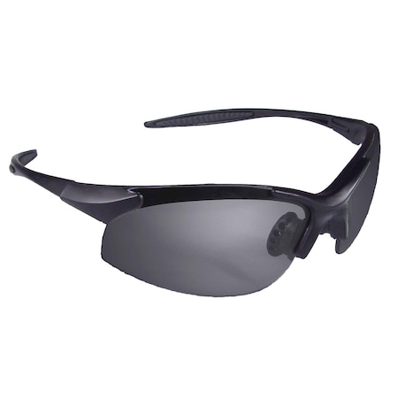 Radians Rad-Infinity, Safety Glasses, Anti-Scratch, Silver Mirror Lens, Black Frame, Half-Frame, 1 PR IN1-60